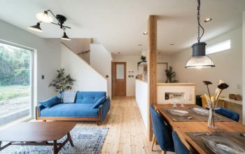 ネイビーの外壁と明るくて可愛い内装の組み合わせがおしゃれなNatural style×木更津市Mさんのお家⌂