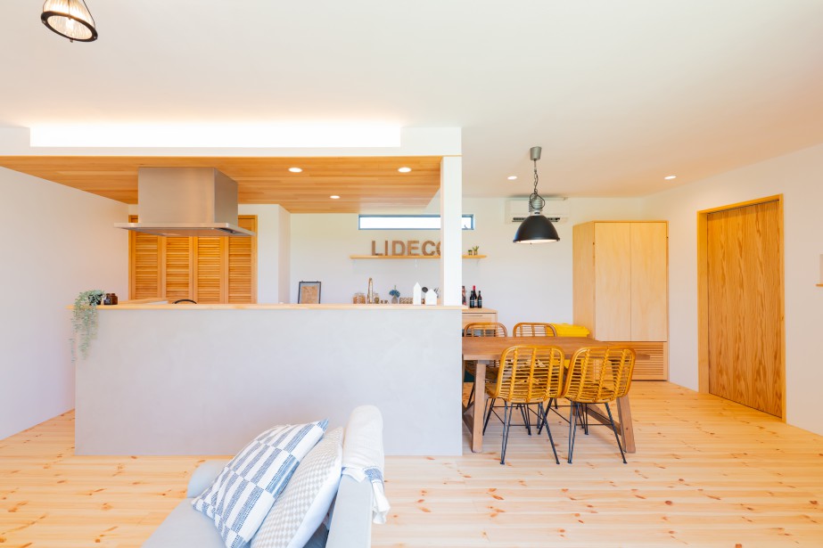 キッチンを囲む家